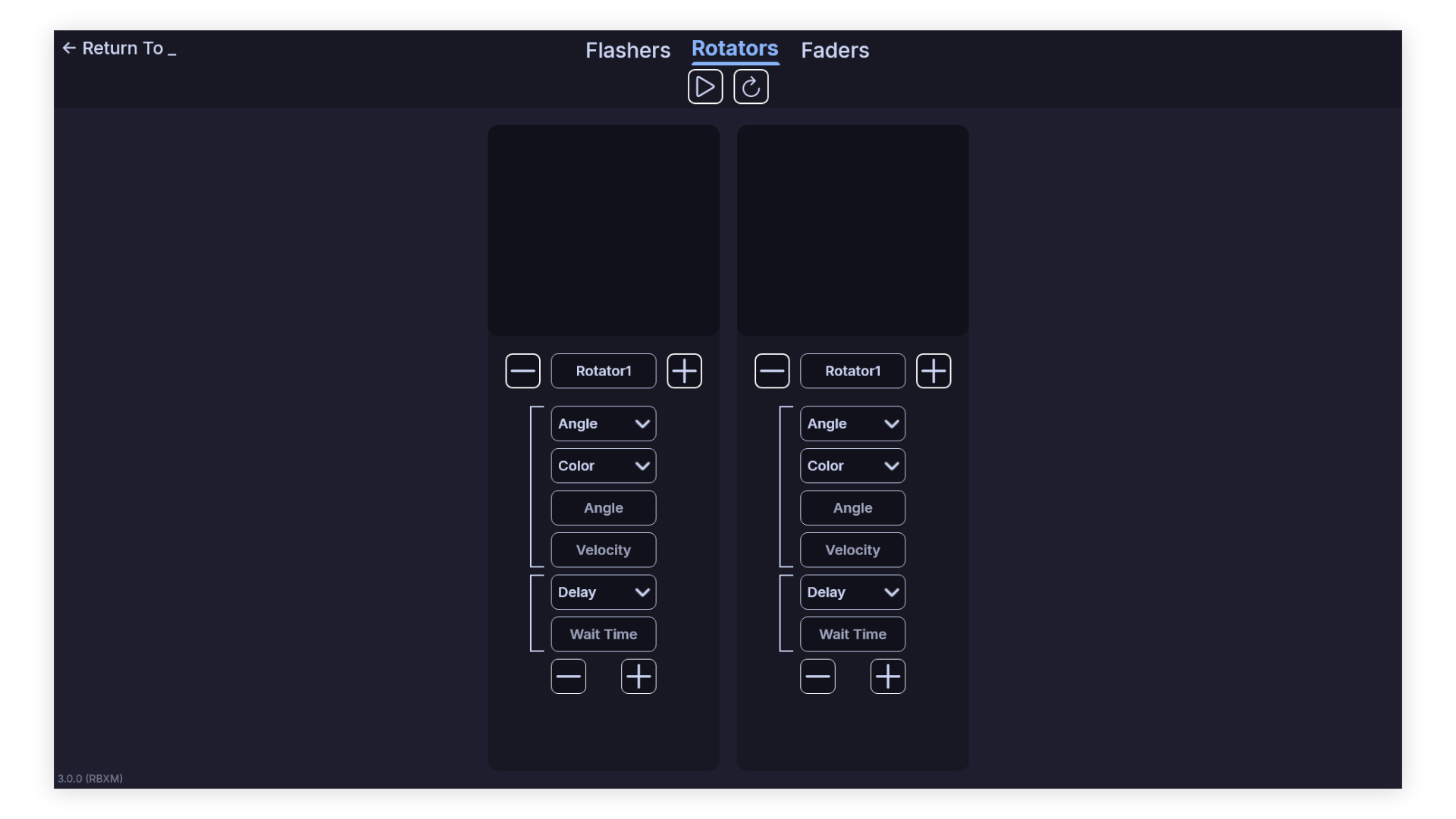 Emergency Vehicle Creator lighting editor